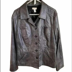 Chico’s Silver Jacket Size 2 or L